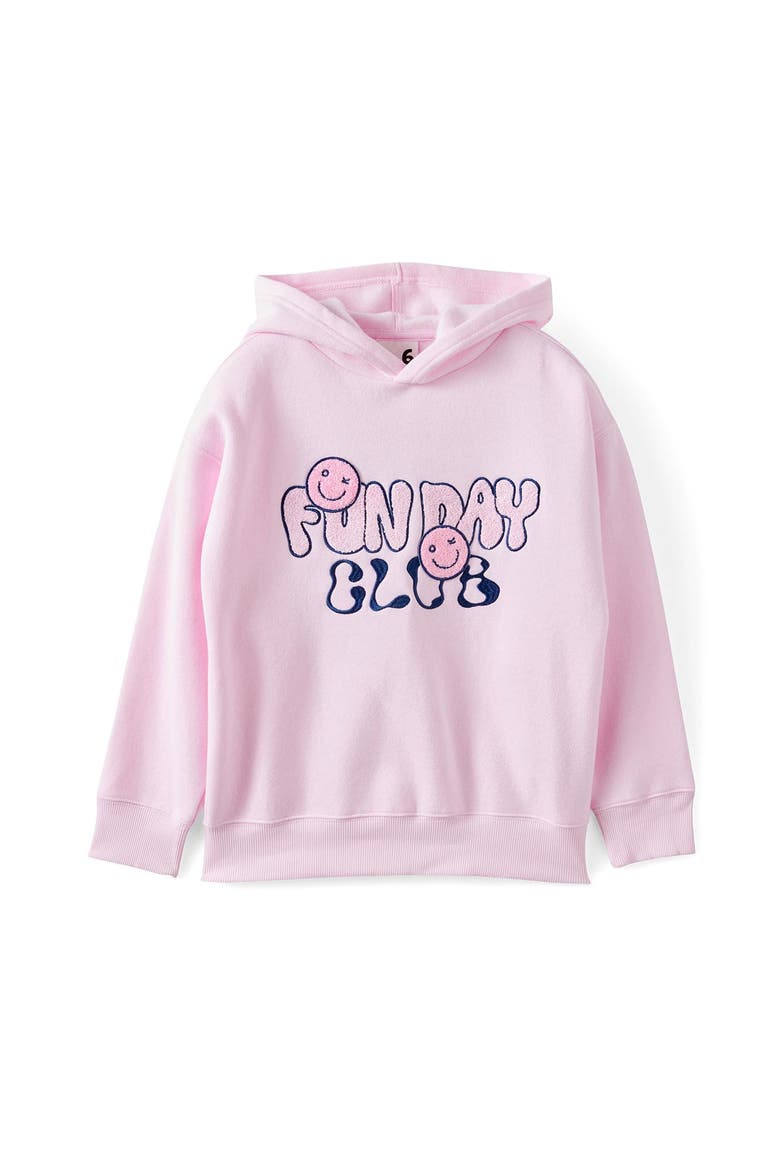 Kid's Sammy Oversized Hoodie, Main, color, Tea Party Pink Wavy Funday