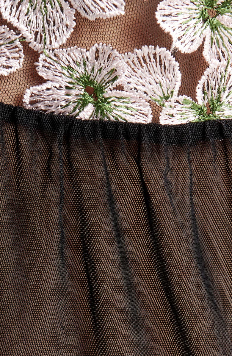 KILO BRAVA Lace & Mesh Babydoll, Alternate, color, Hydrangea Night