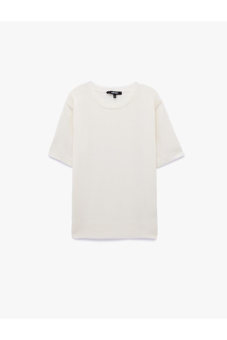 Short Sleeve Knit T-Shirt, Alternate, color, ECRU