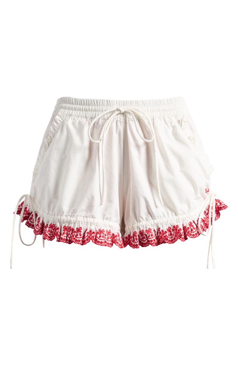 Damson Madder Jenna Organic Cotton Shorts, Alternate, color, White