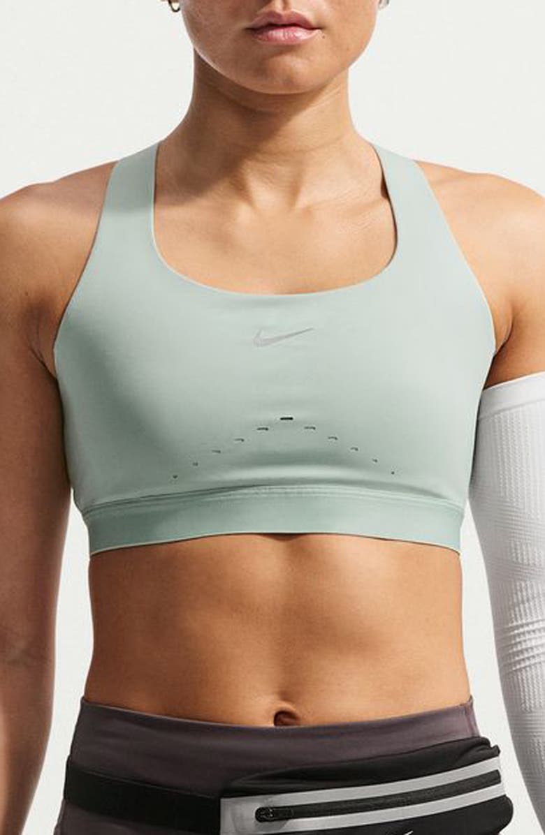Nike Swift Dri-FIT High Support Sports Bra, Main, color, Steam/ Reflective Silver