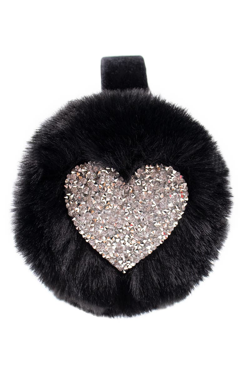 SURELL Kids' Sparkle Appliqué Faux Fur Earmuffs, Alternate, color,