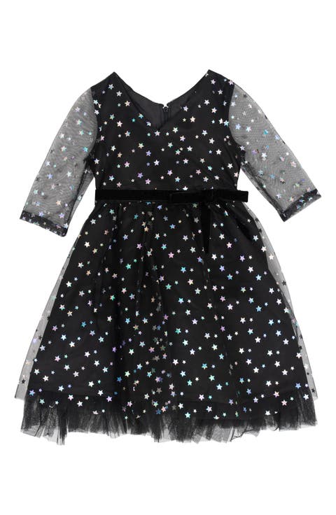 Kids' Foil Stars Mesh Party Dress (Toddler & Little Kid)