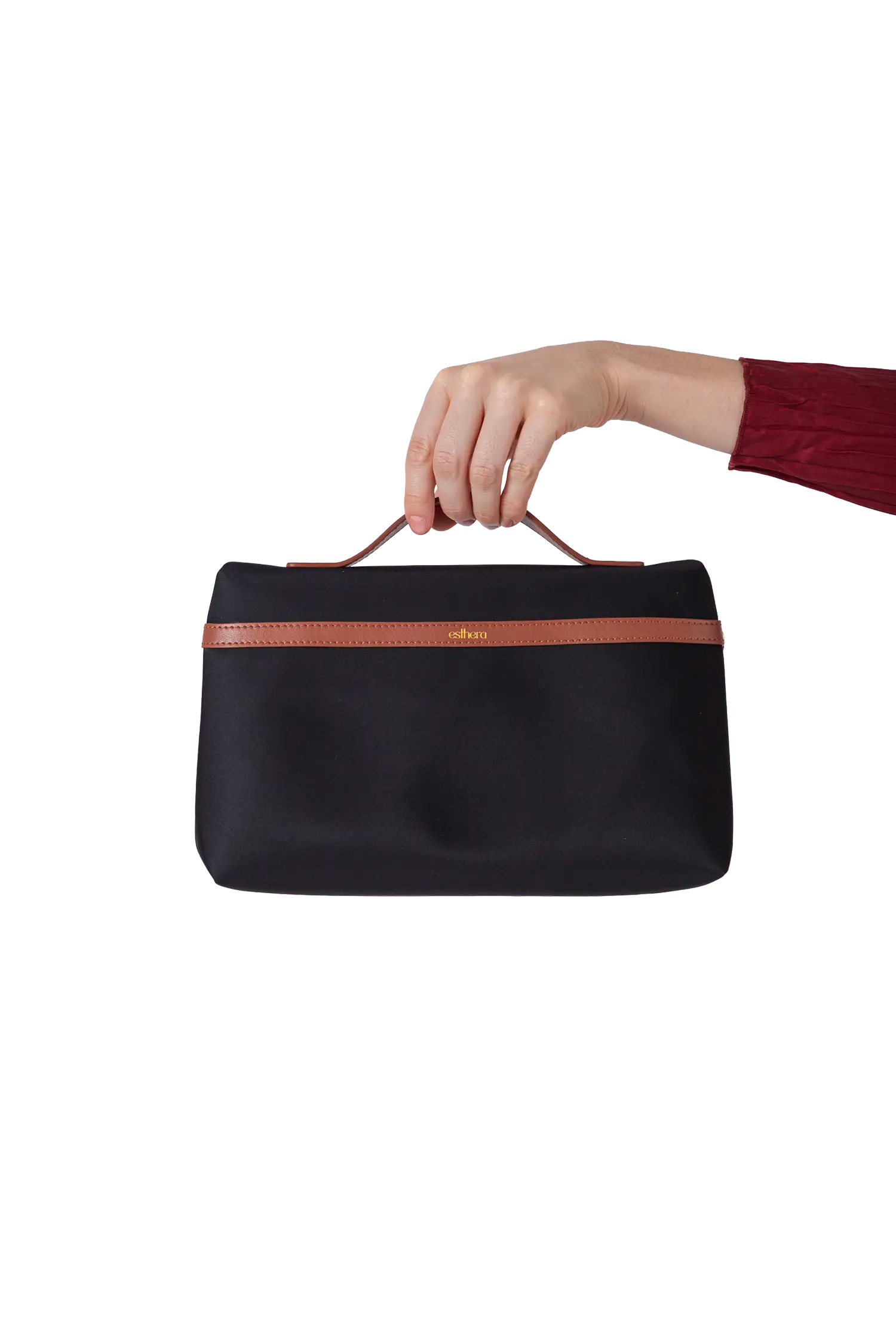 Esthera Nest Nylon Cosmetic Case, Alternate, color, Black