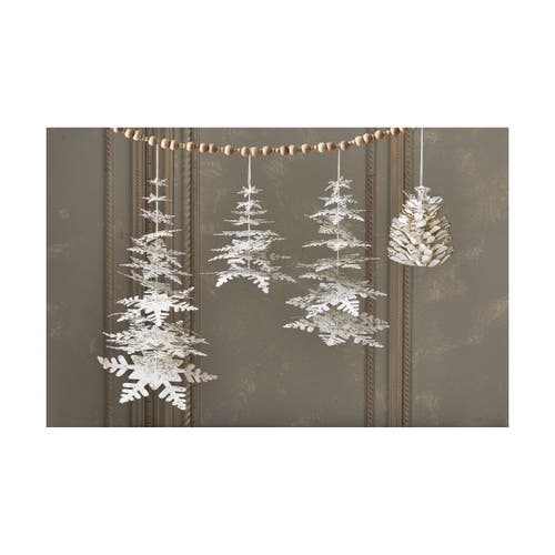 Tag White Paper Snowflake Tree Decor Holiday Decorative Object In White