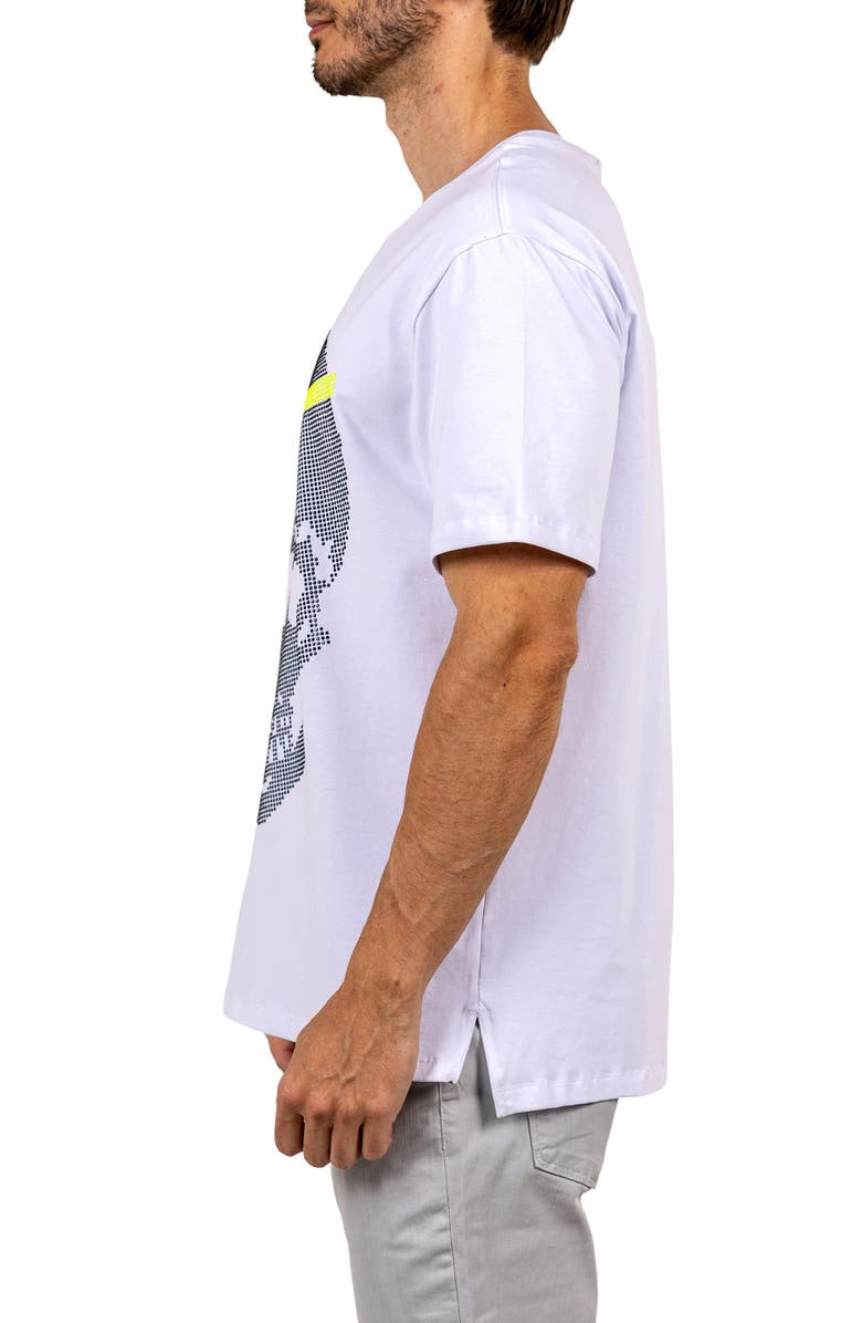 Maceoo Pixel Skull Cotton Graphic T-Shirt, Alternate, color, White