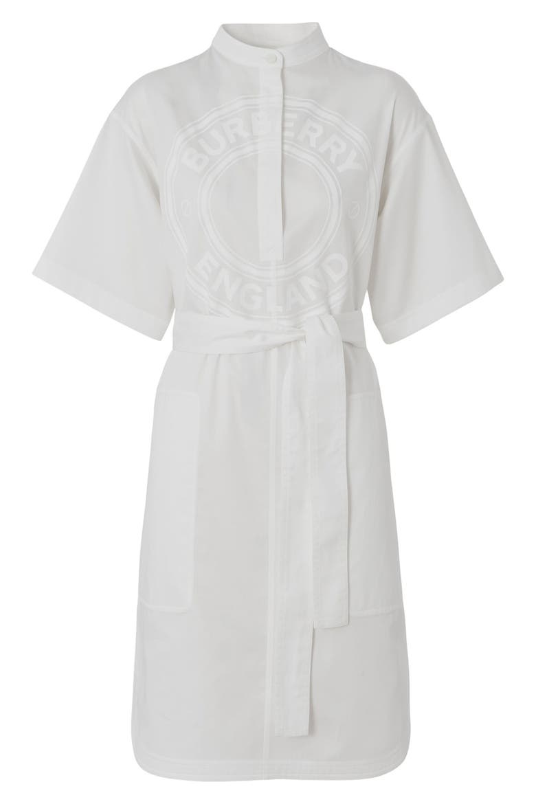 Abbie Logo Poplin Shirtdress, Alternate, color, OPTIC WHITE