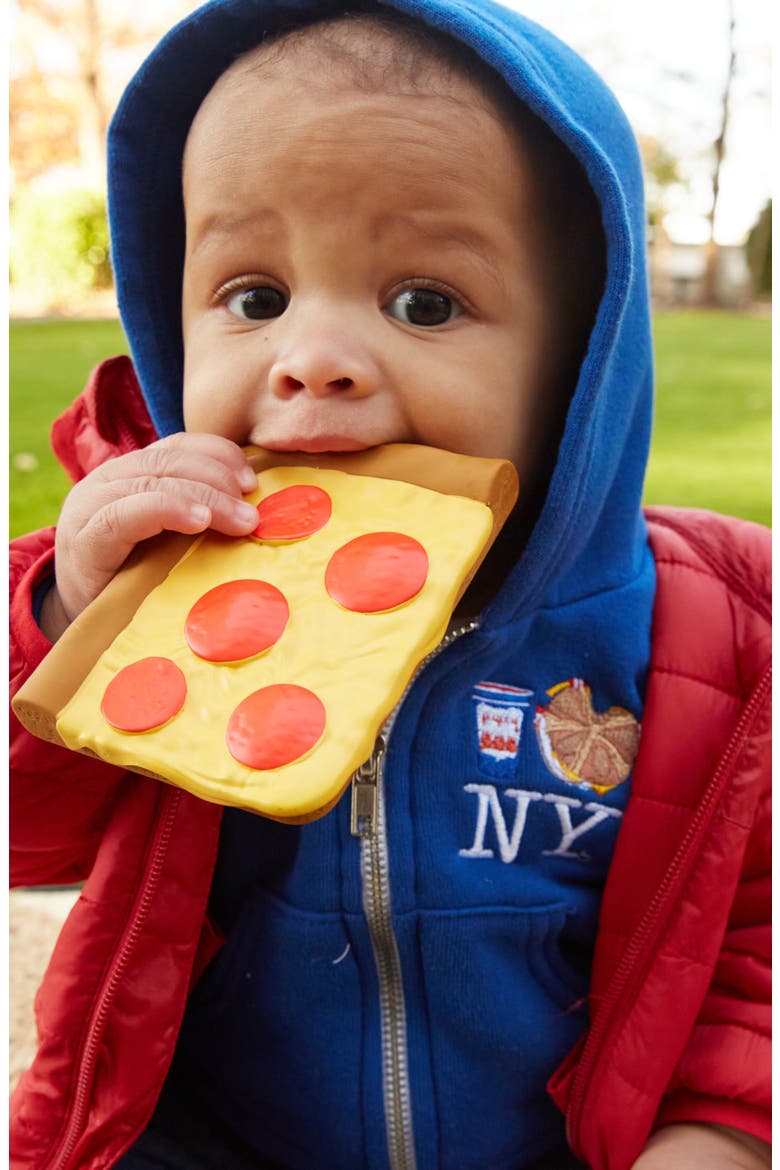 Rubber Teether, Alternate, color, PIZZA