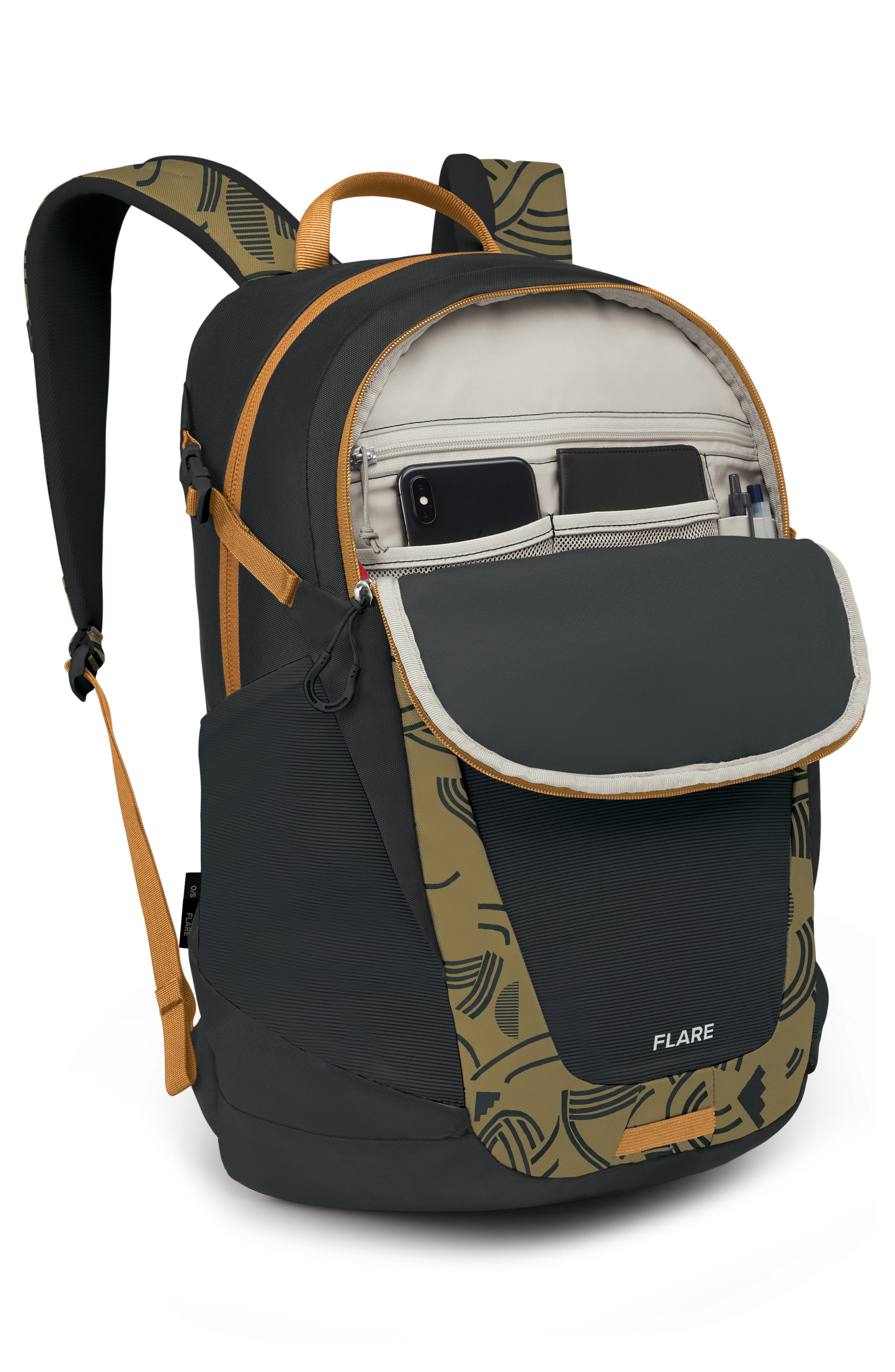 Osprey Flare 27-Liter Backpack, Alternate, color, Find The Way Print/ Black