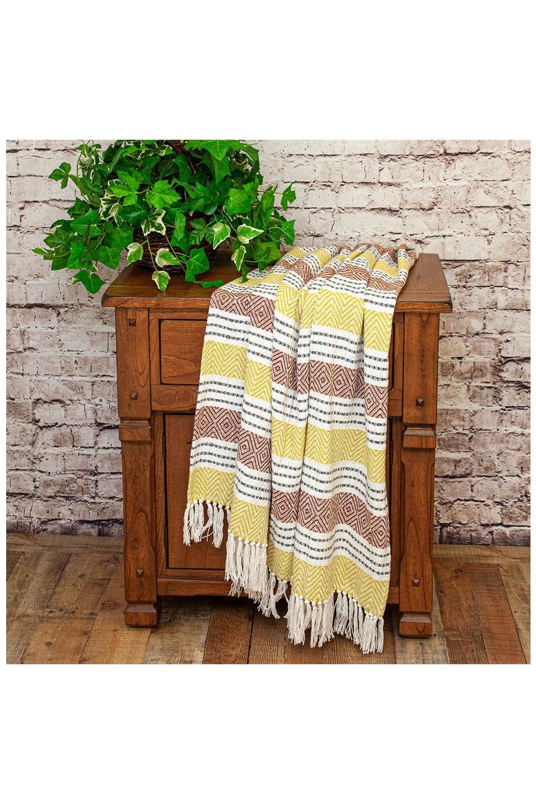Kai Fringe Throw Blanket, Alternate, color, RUST MULTI