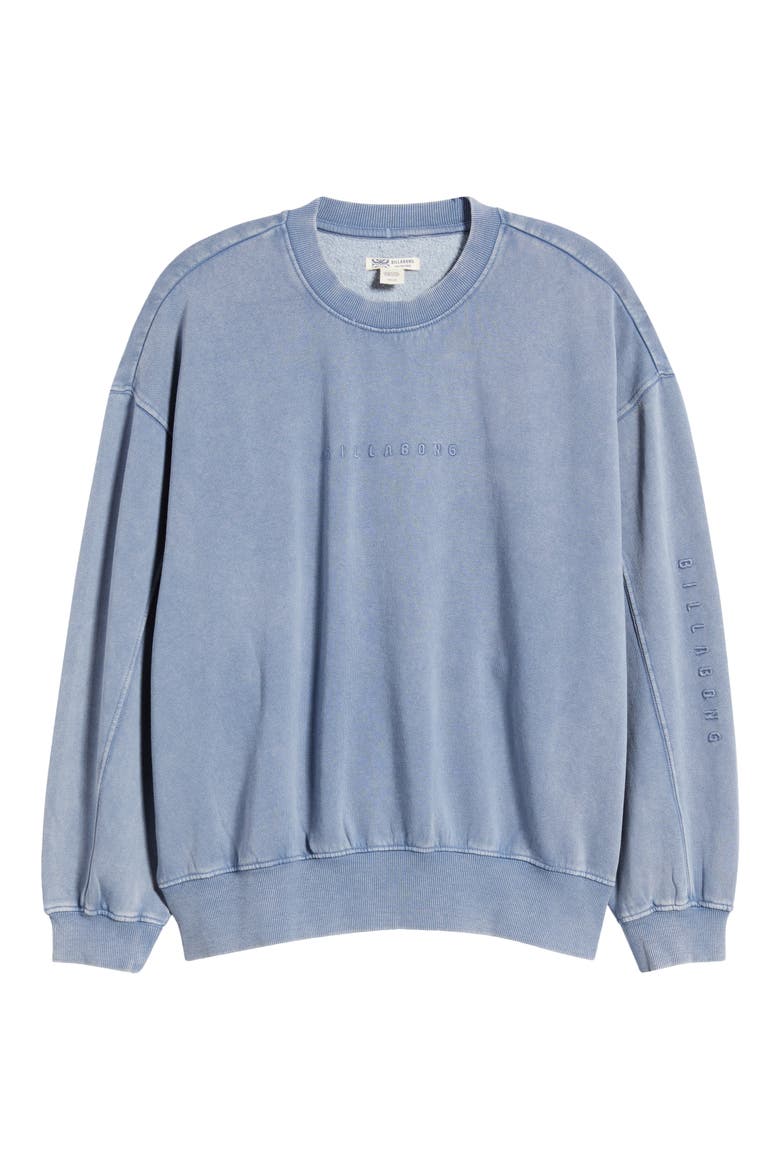 Kendal Saltwashed Fleece Sweatshirt, Alternate, color, STONE BLUE