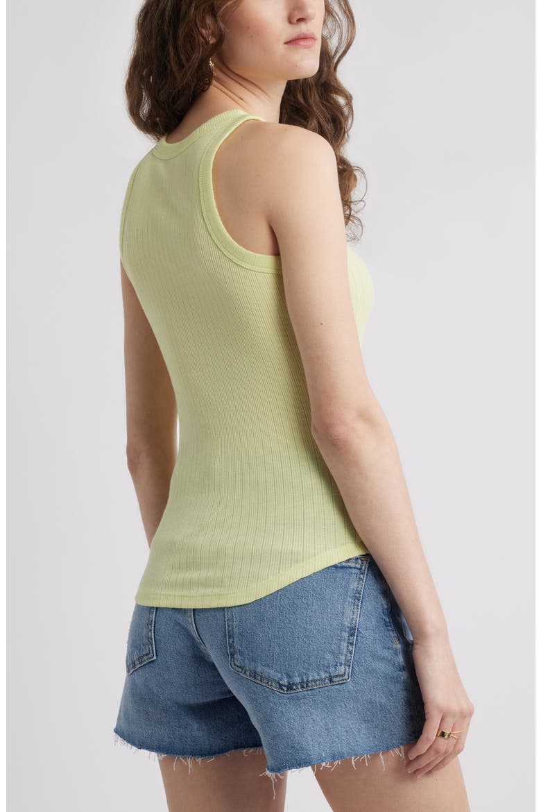 Pointelle Rib Crewneck Tank, Alternate, color, GREEN FINCH