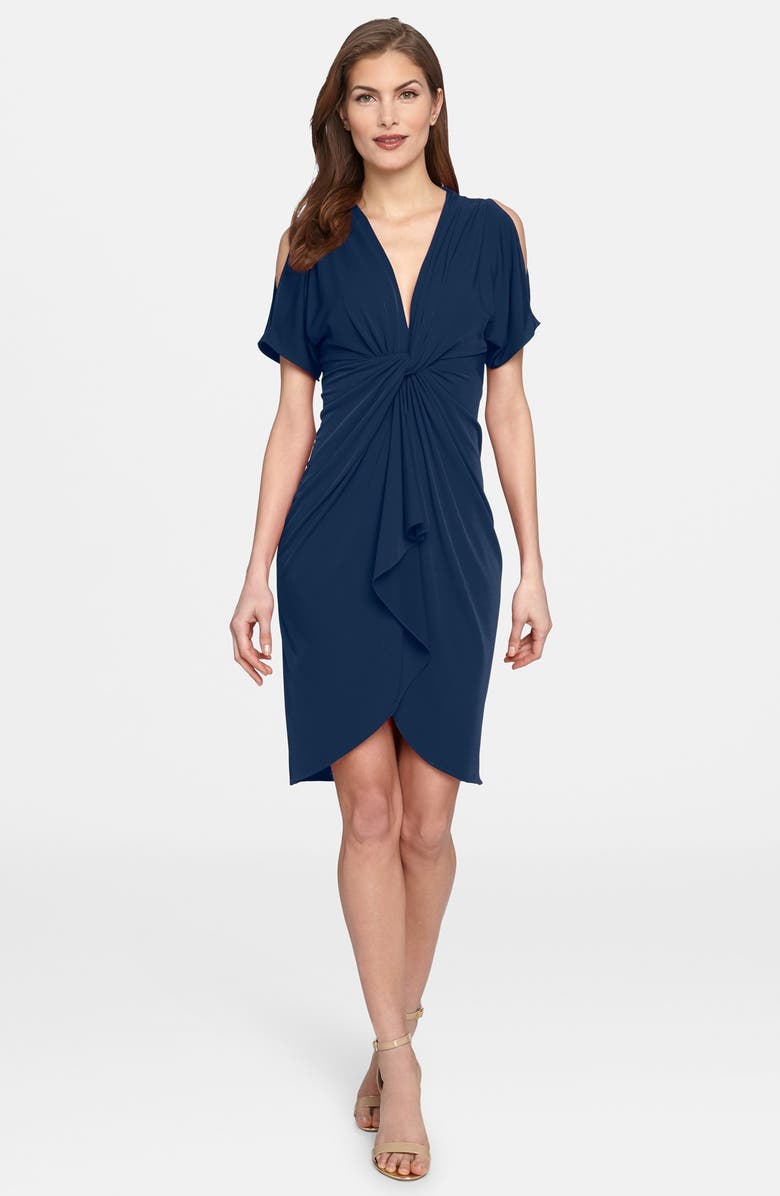 Catherine Catherine Malandrino 'Emily' Cold Shoulder Twist Front Dress, Main, color, 