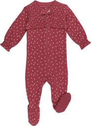 L'ovedbaby Smocked Organic Cotton Zip Footie