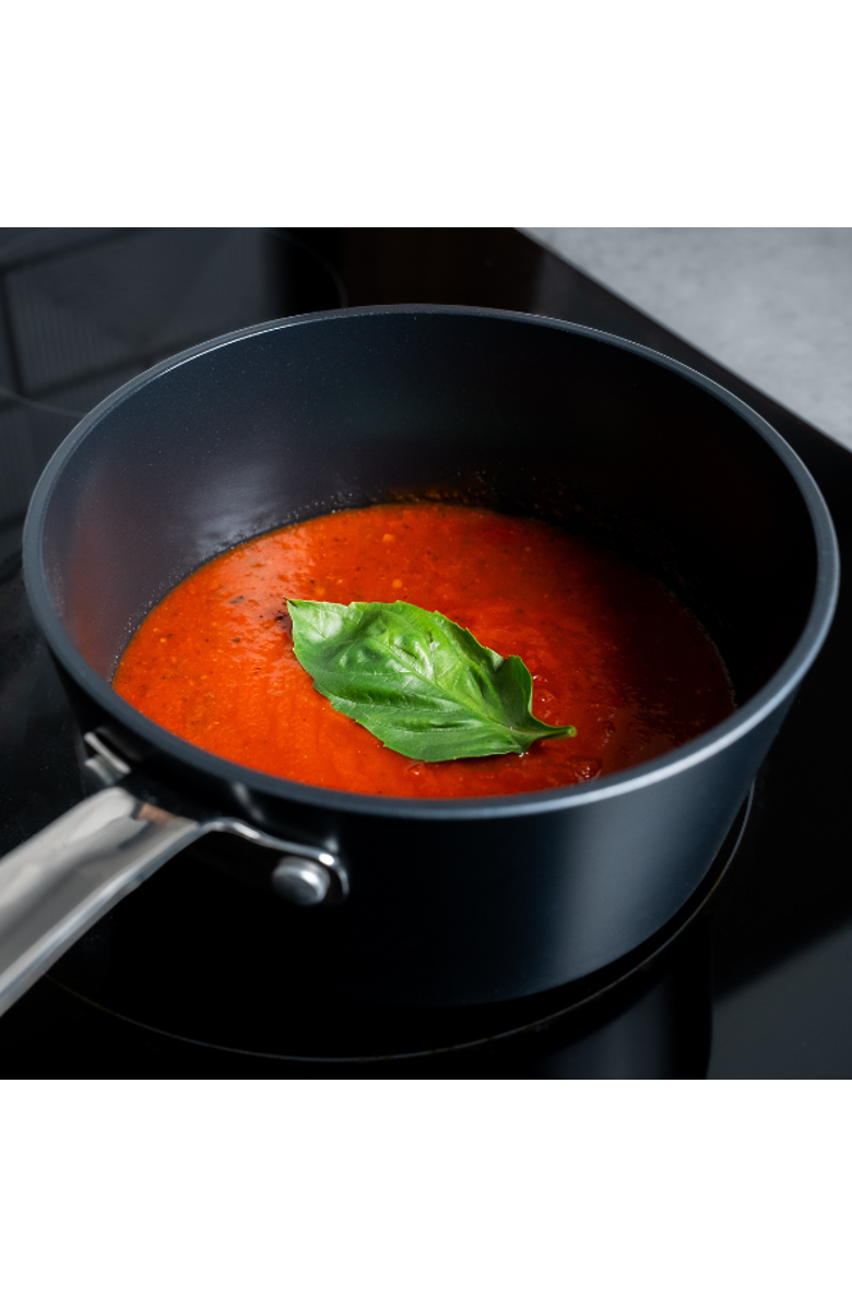 Alva Maestro Nonstick Ceramic Saucepan with Lid 2 Qt., Alternate, color, Black