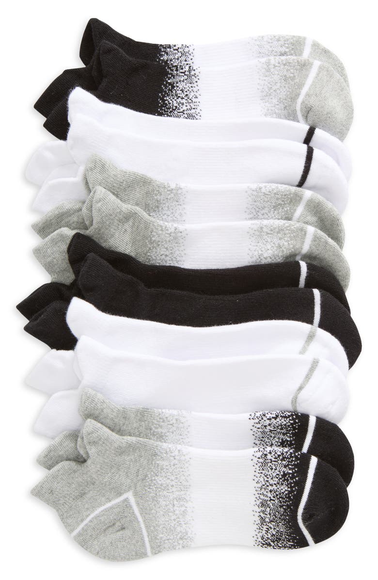 Zella Girl Kids' Assorted 6-Pack No-Show Socks, Main, color, 