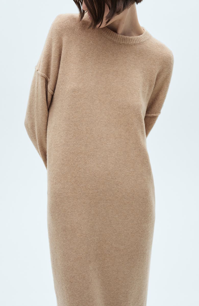 MANGO Mariam Long Sleeve Maxi Sweater Dress, Alternate, color, 