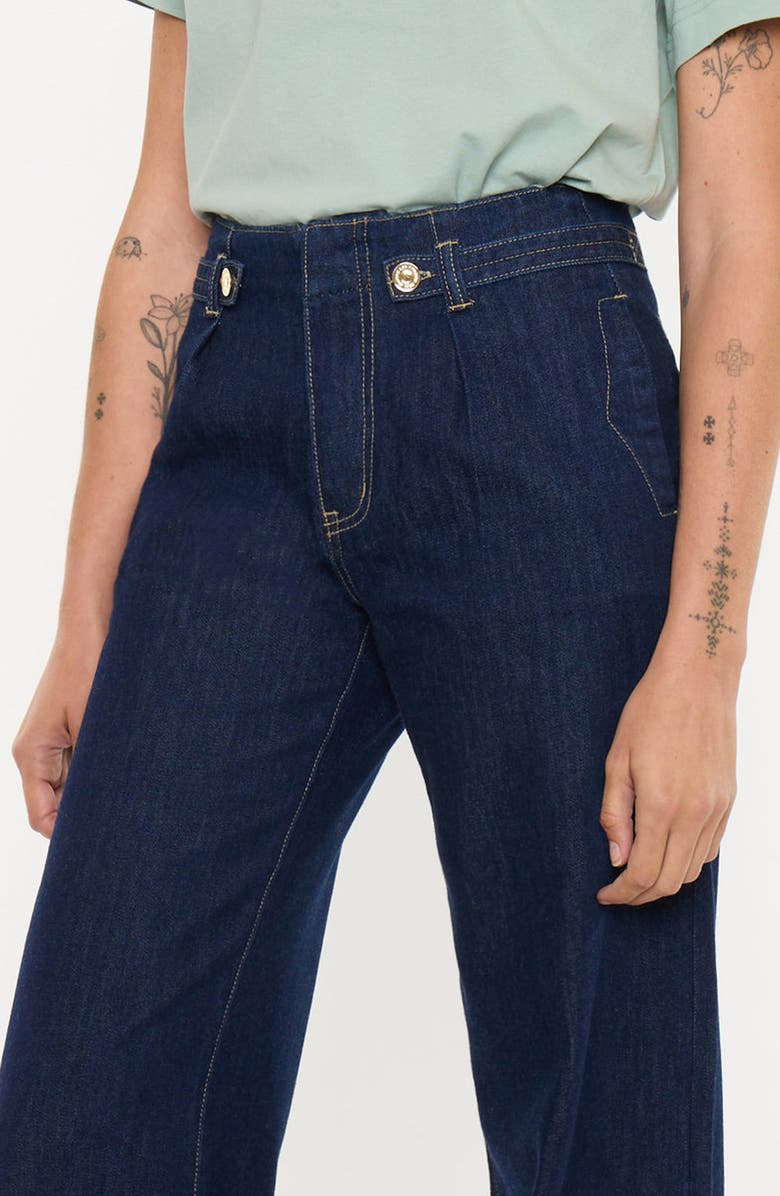 KanCan Niveah High Rise Wide Trousers, Alternate, color, Dark Wash