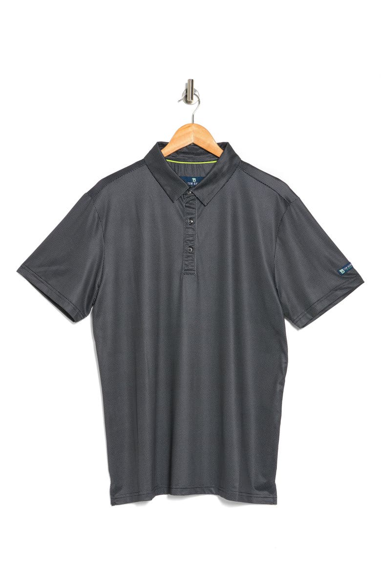 TOM BAINE Performance Geometric Polo, Alternate, color, Black