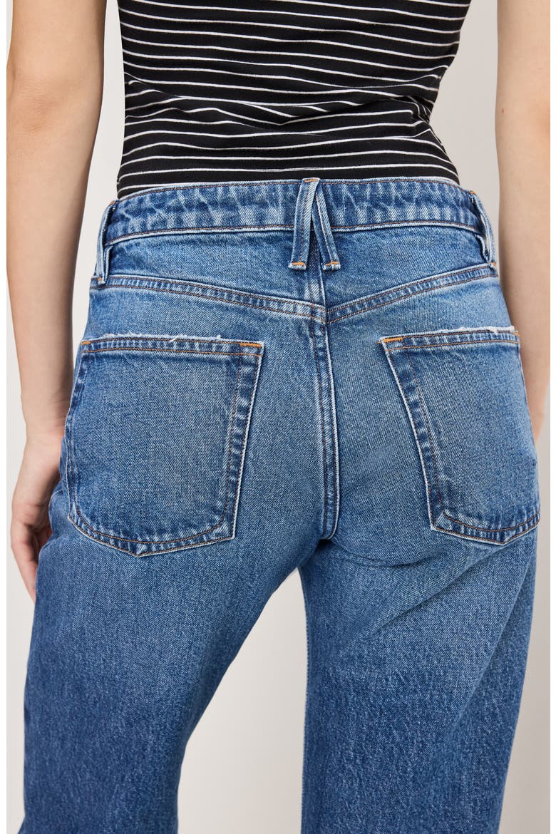 Ripped Ankle Straight Leg Jeans, Alternate, color, INDIGO1222