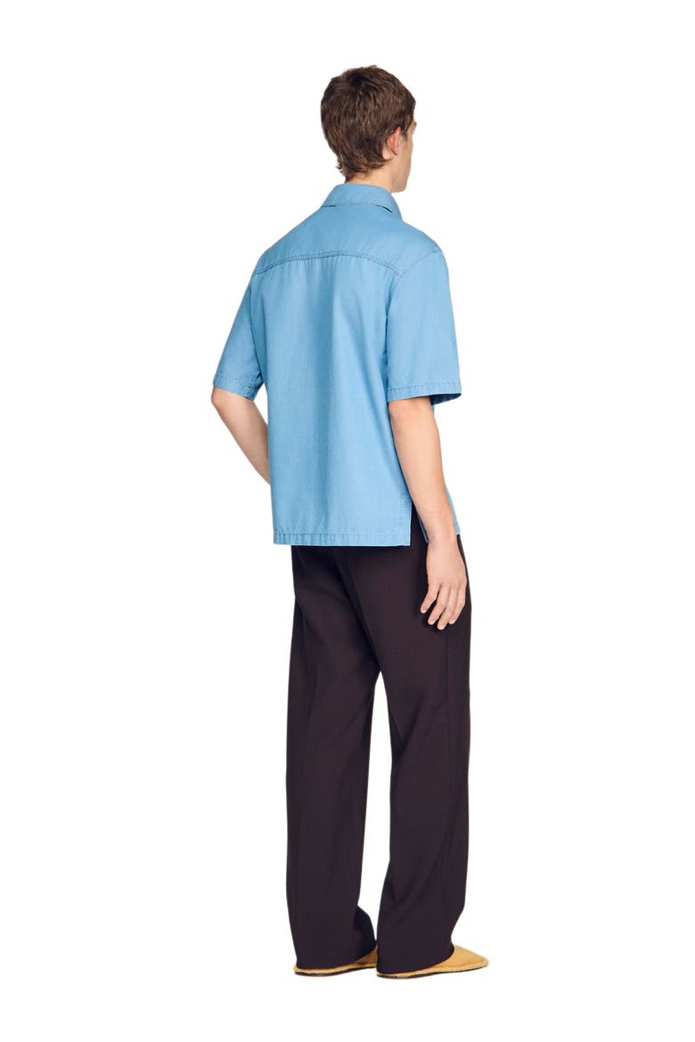 Loose-fit faded shirt, Alternate, color, Blue