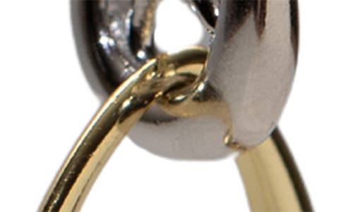 Argento Vivo Sterling Silver Interlock Drop Earrings In Gold/silver