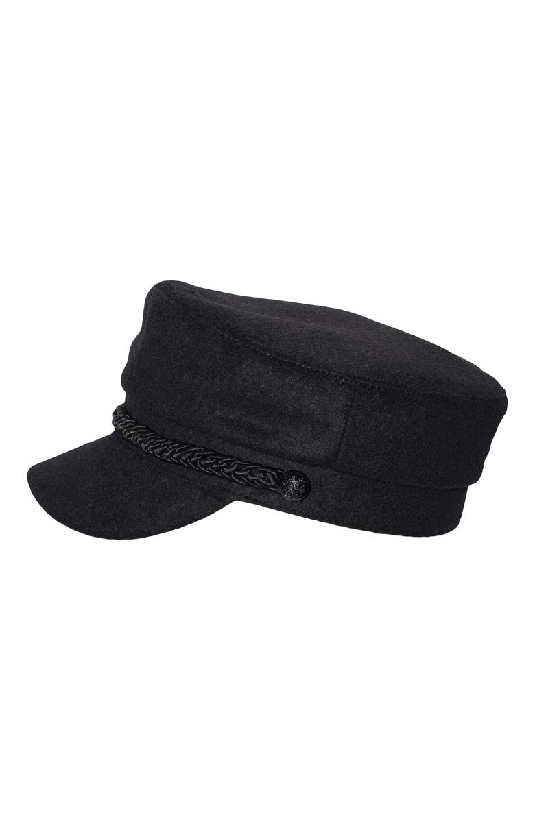 Lauren Ralph Lauren Wool Brim Cap, Main, color, Black