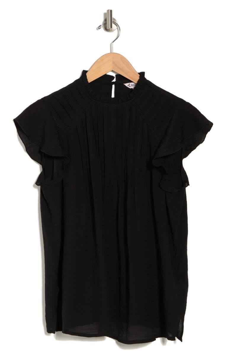 Nanette Lepore Pintuck Cap Sleeve Blouse, Alternate, color,