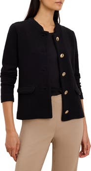 NIC+ZOE Cotton Blend Tweed Knit Jacket