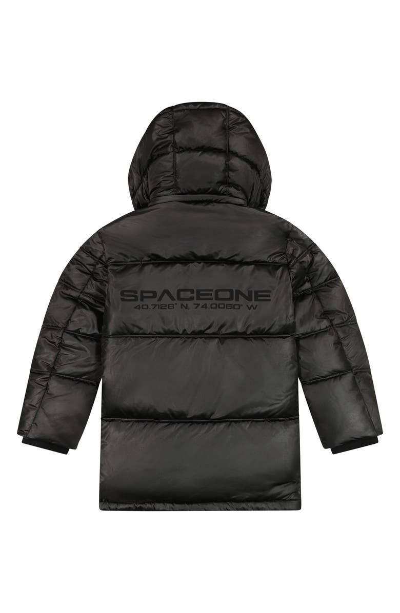 Andy & Evan x SPACEONE Kids' Galactic Reversible Hooded Puffer Jacket, Alternate, color,
