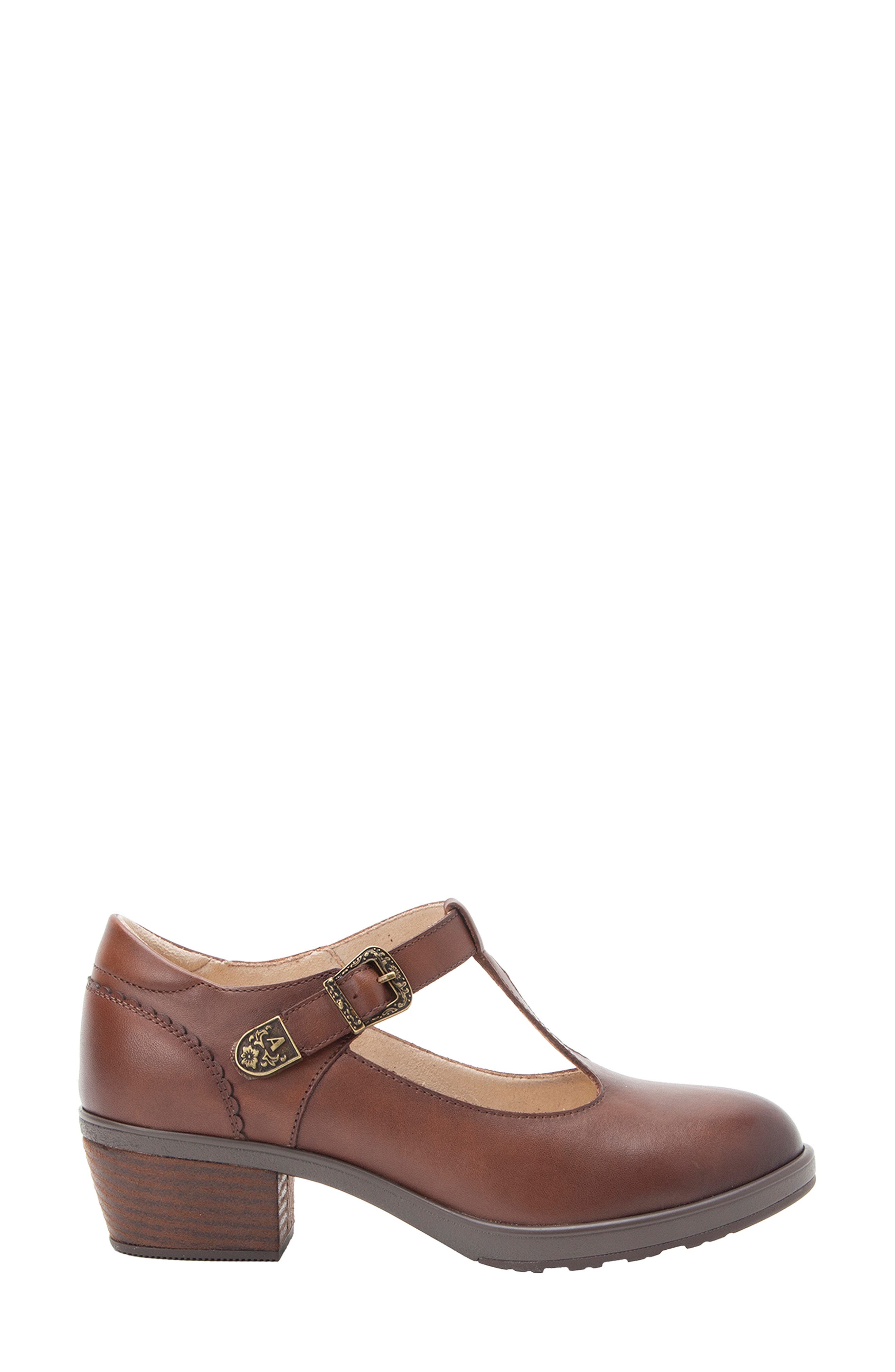 Winslett T-Strap Pump, Alternate, color, CHESTNUT