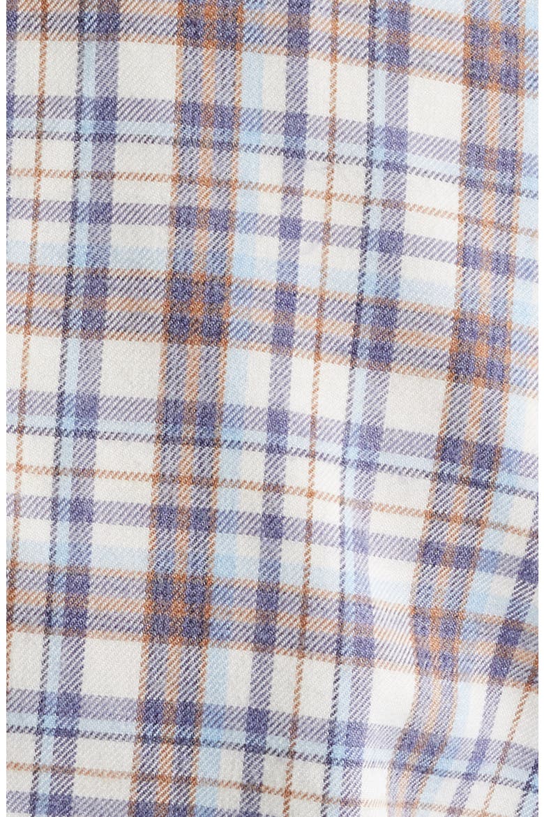 Waynesville Plaid Button-Up Flannel Shirt, Alternate, color, WINTER IVORY