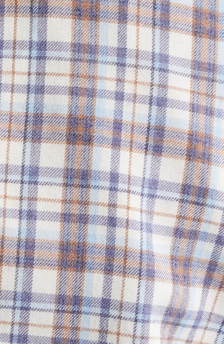 Peter Millar Waynesville Plaid Button-Up Flannel Shirt, Alternate, color, Winter Ivory