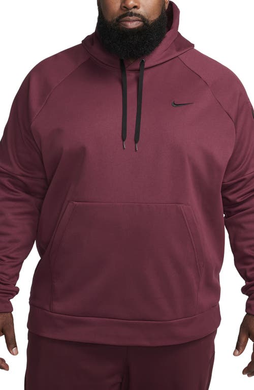 Nike Men's  Therma Therma-fit Hooded Fitness Pullover In Night Maroon/maroon/black
