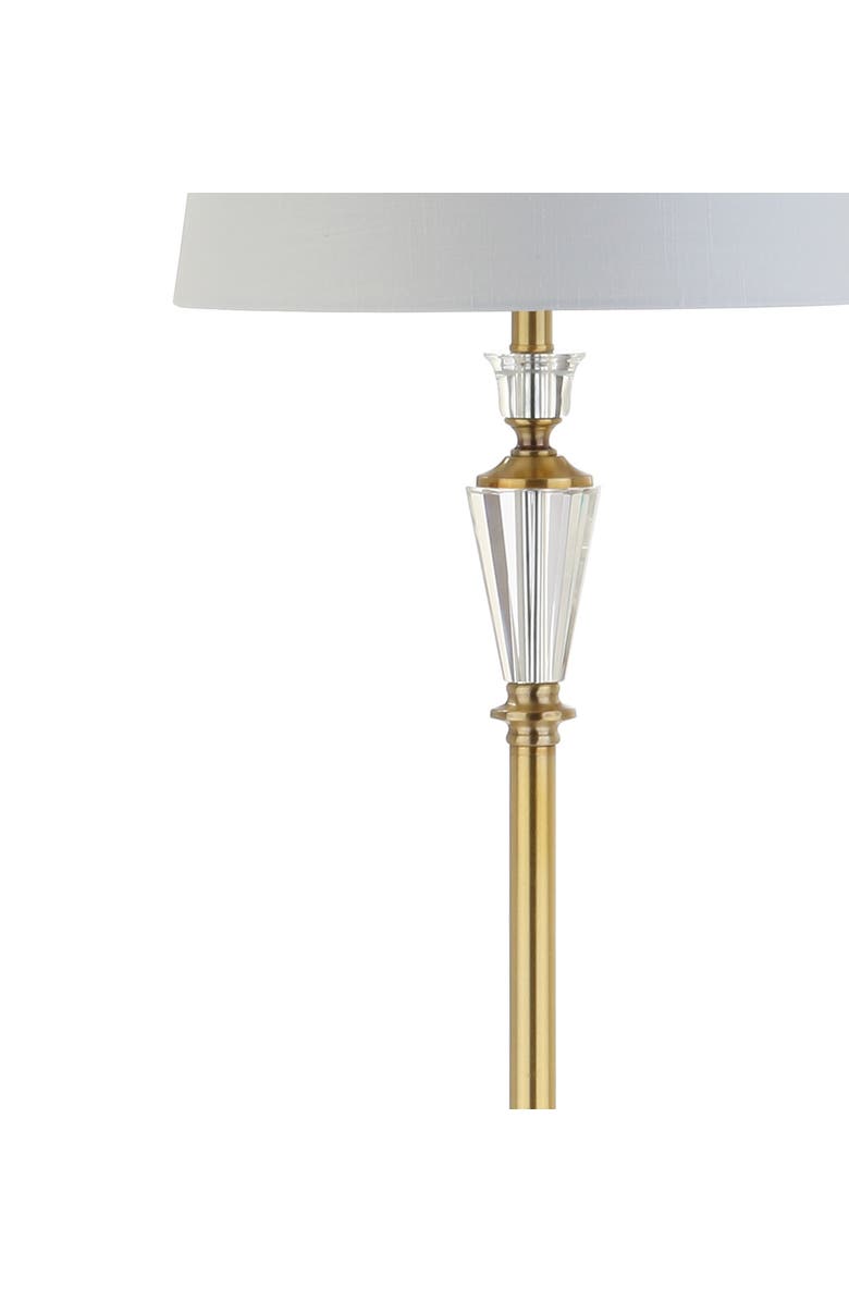 JONATHAN Y Harper Crystal / Metal LED Floor Lamp, Alternate, color, Brass Gold/Clear