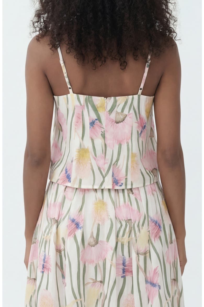 The Reef Pleated Camisole, Alternate, color, AUSSIE DESERT FLOWERS
