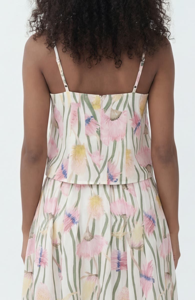 The Lulo Project The Reef Pleated Camisole, Alternate, color, Aussie Desert Flowers