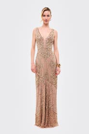BEAUUT Embellished Sequins Abstract Dress