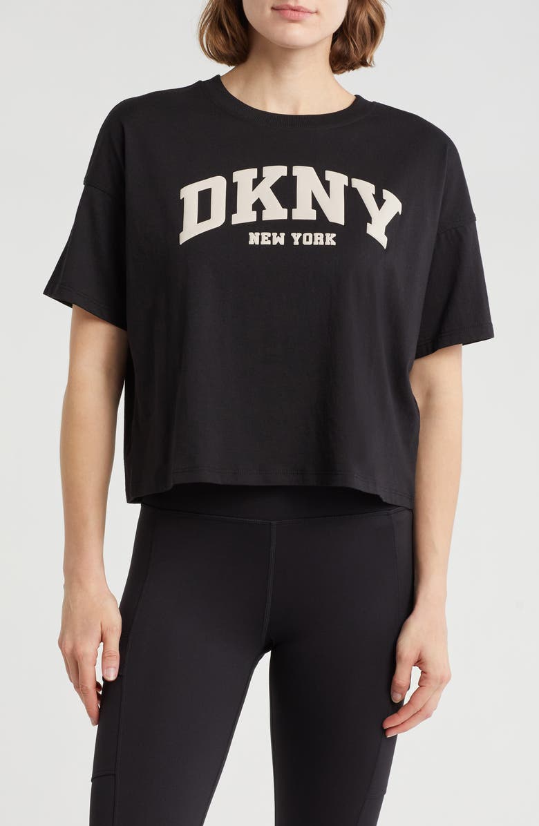 DKNY Varsity Puff Logo T-Shirt, Main, color, 