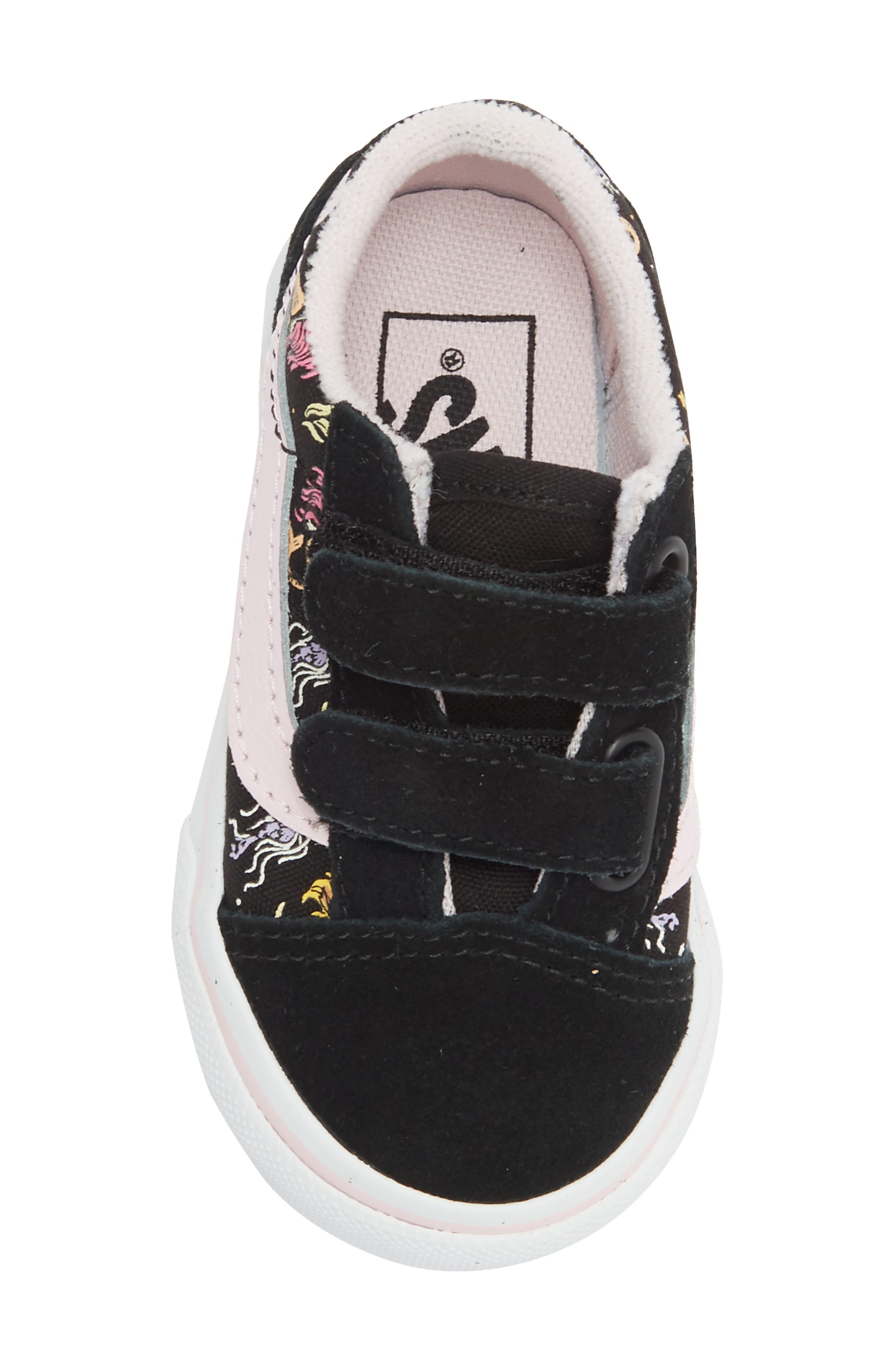 Kids' Old Skool V Sneaker, Alternate, color, BLACK PASTEL PINK