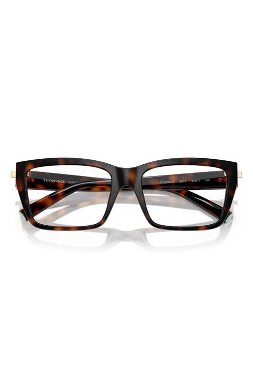 Tiffany & Co . 54mm Pillow Optical Glasses In Havana
