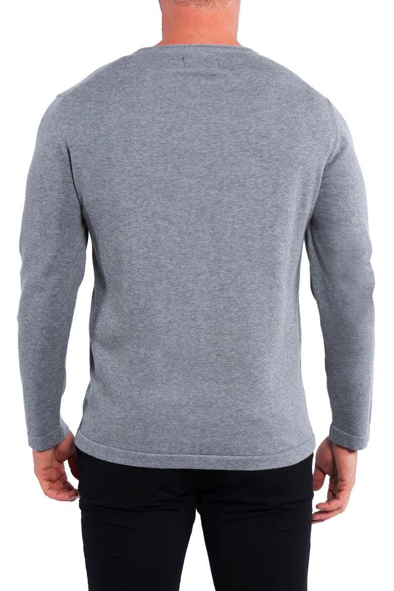 V-Neck Wool Blend Sweater, Alternate, color, GREY