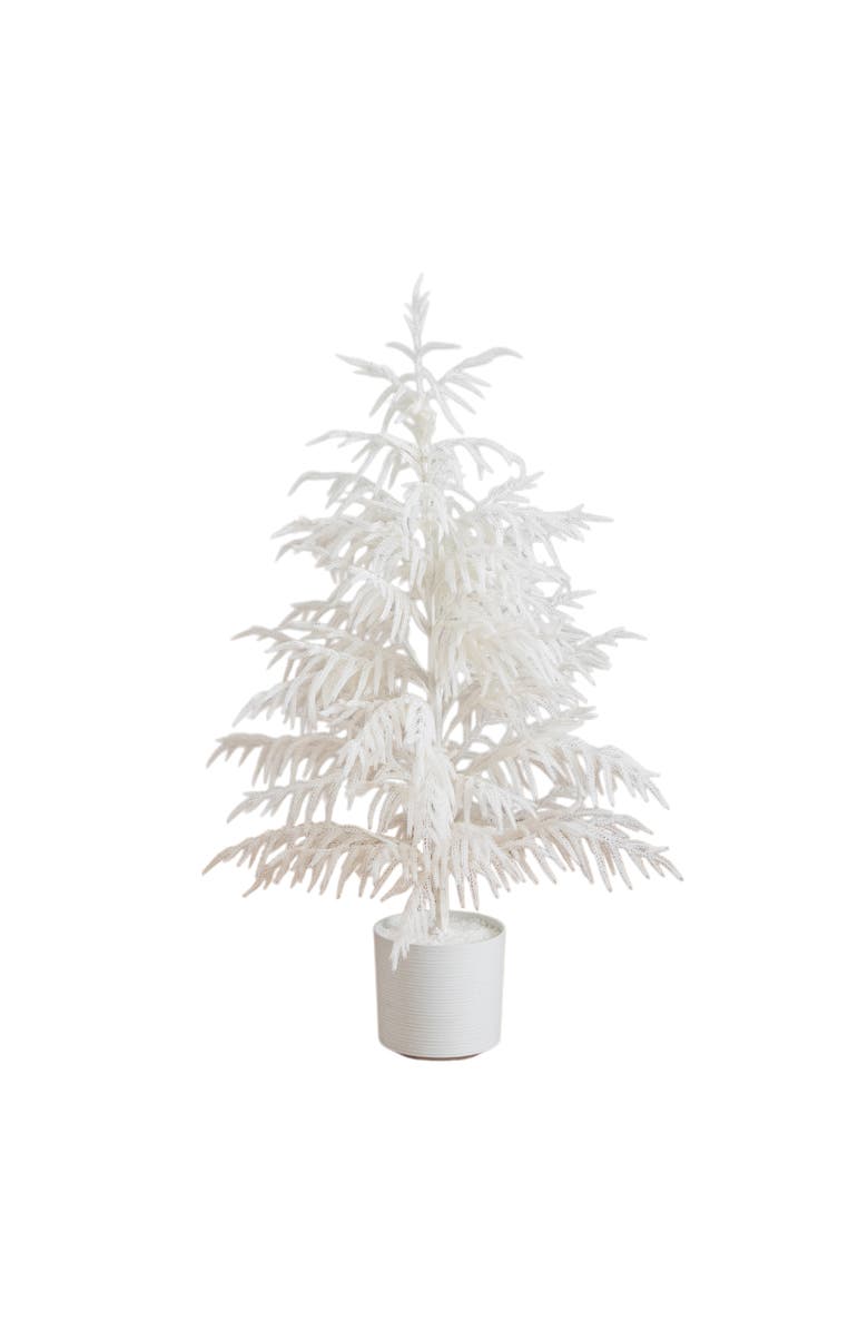 NEARLY NATURAL 4-ft Artificial Real Touch White Norfolk Island Pine Christmas Tree with Natural Look, Main, color, White