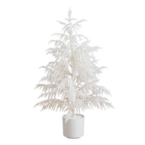 4-ft Artificial Real Touch White Norfolk Island Pine Christmas Tree with Natural Look