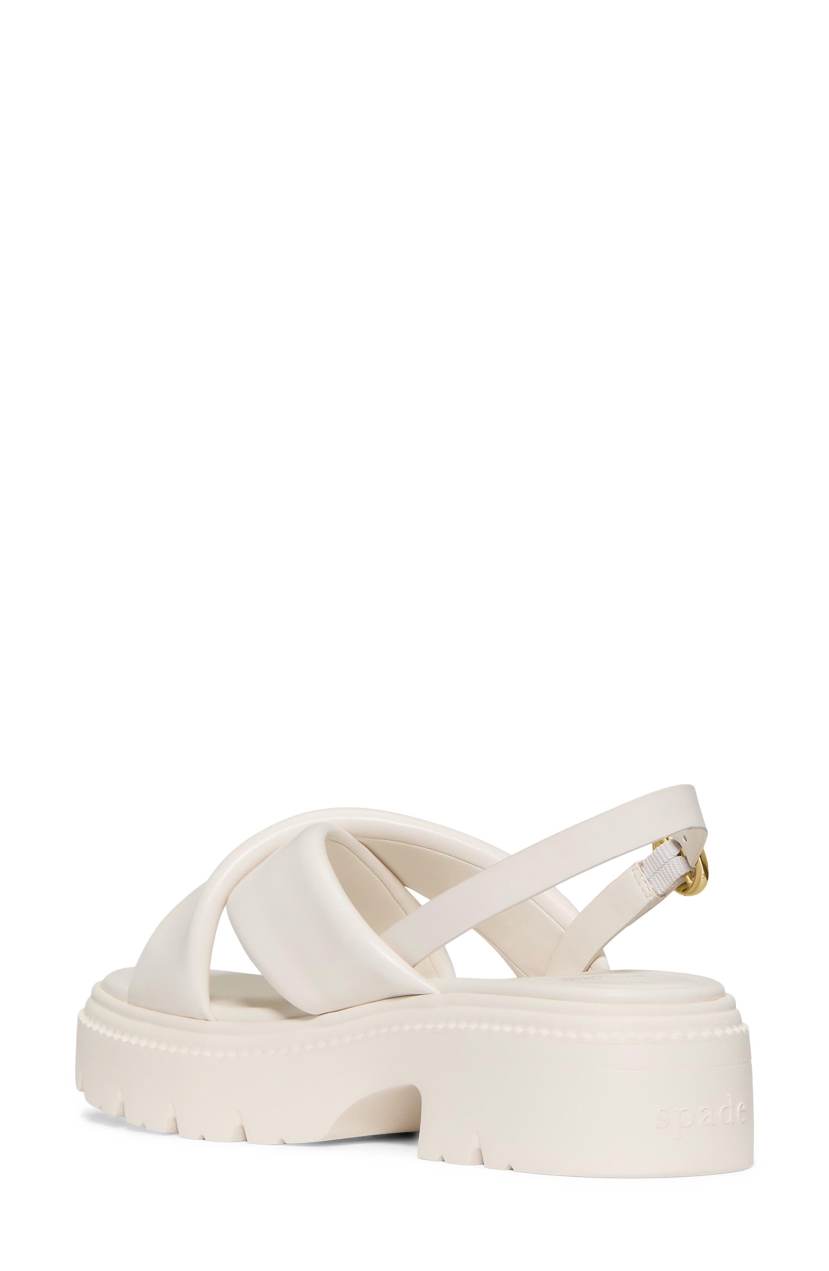 slingback platform sandal, Alternate, color, CREAM