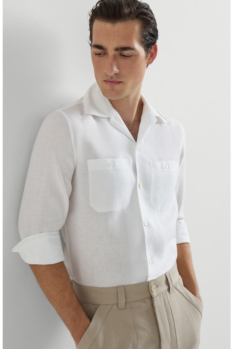 Shirt with chest pockets, Alternate, color, White