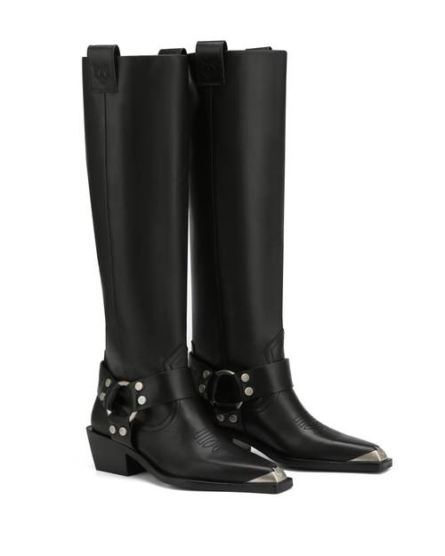Naked Wolfe Stark Black Leather In Animal Print
