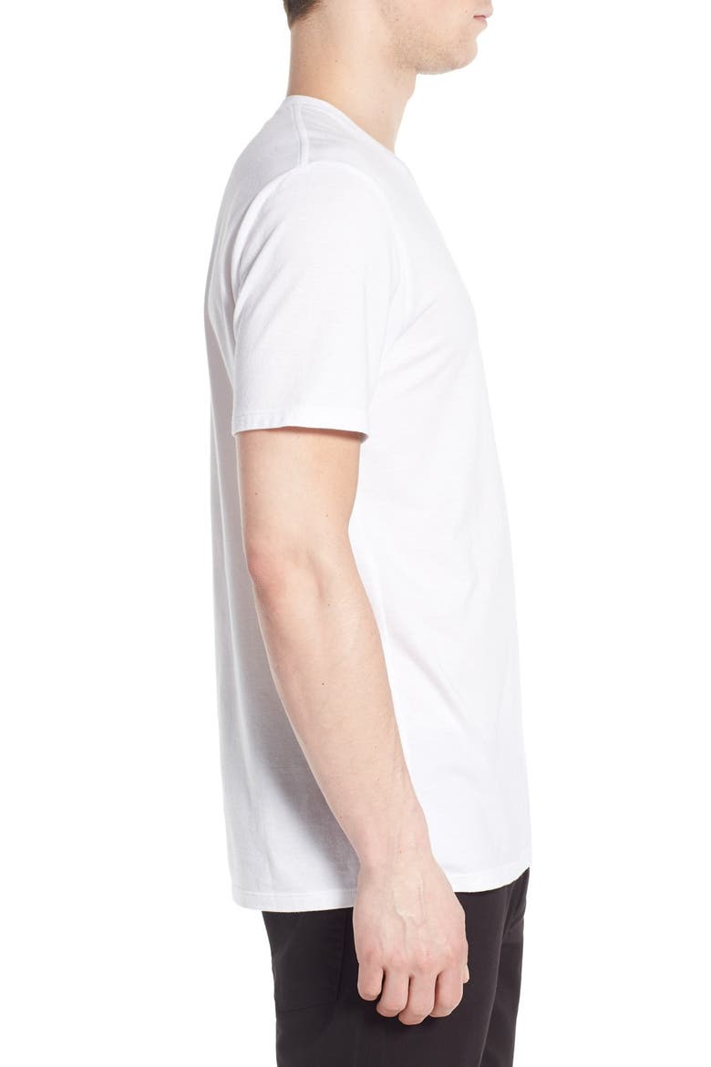 Pima Cotton Slim Fit V-Neck T-Shirt, Alternate, color, OPTIC WHITE