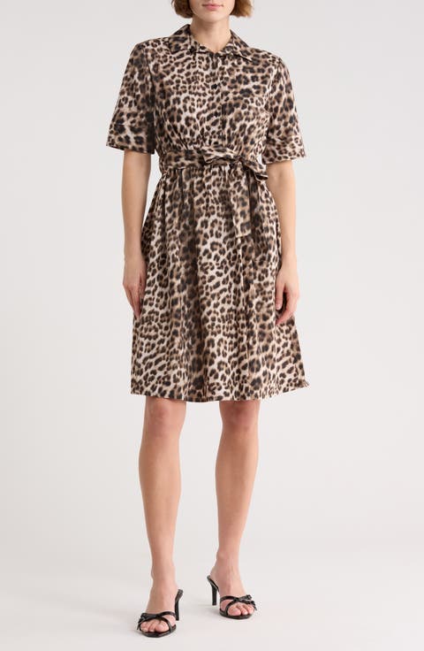 Leopard Print Shirtdress
