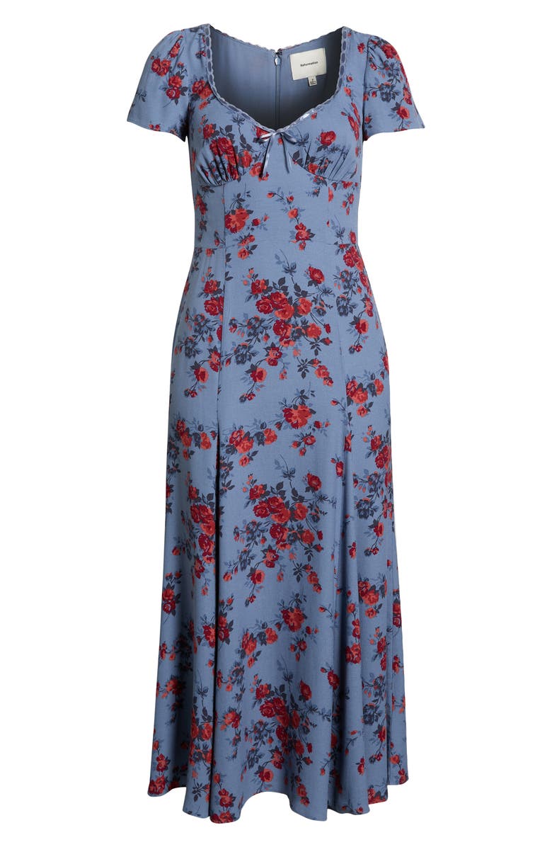 Reformation Afton Floral Print Maxi Dress, Alternate, color, Martine
